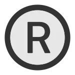 Trademark Circle SVG Icon
